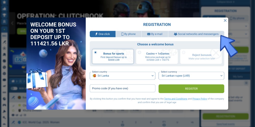 choose the registration method