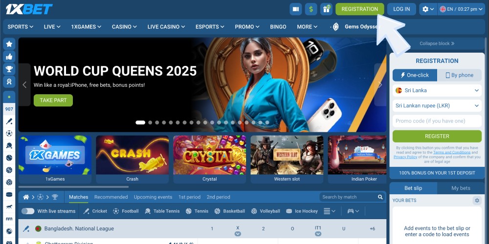 click on the sign up